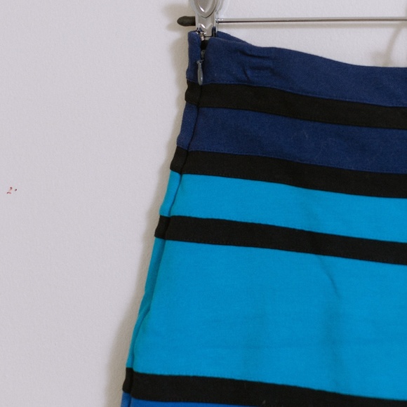 Blue High Waisted Mini Skirt-Express - Picture 2 of 4